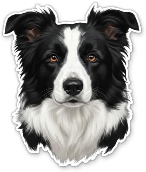 Border Collie Sticker, 3 in