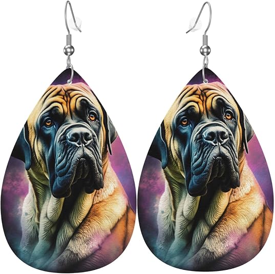 English Mastiff Dangling Earrings