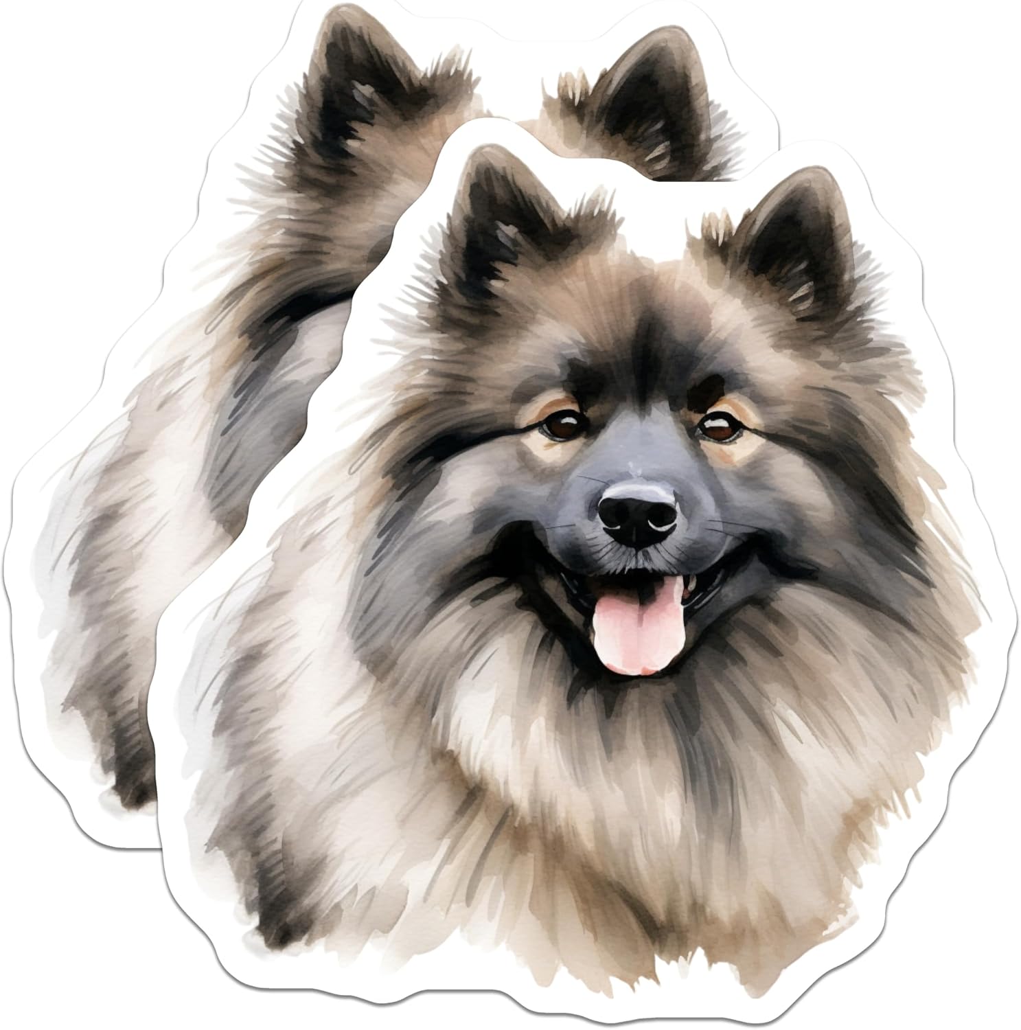Keeshond Dog Sticker Decals