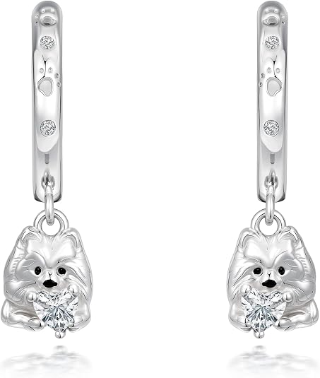 Pomeranian Dog Earrings