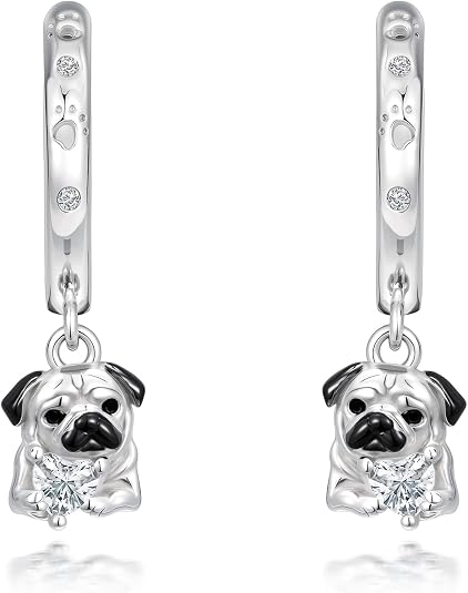 Pug Dog Earrings