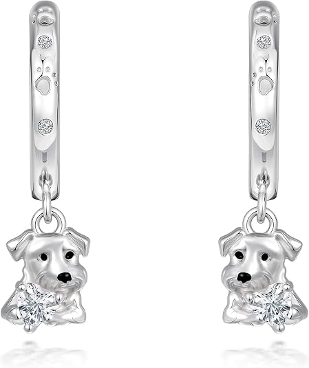 Schnauzer Dog Earrings