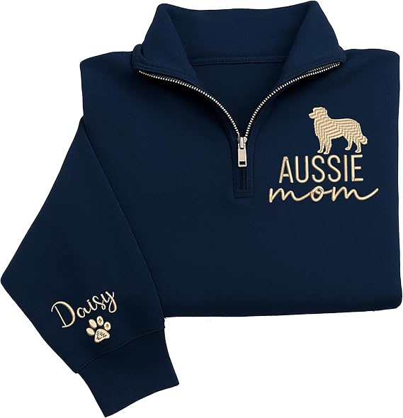 Aussie Mom Embroidery Sweatshirt