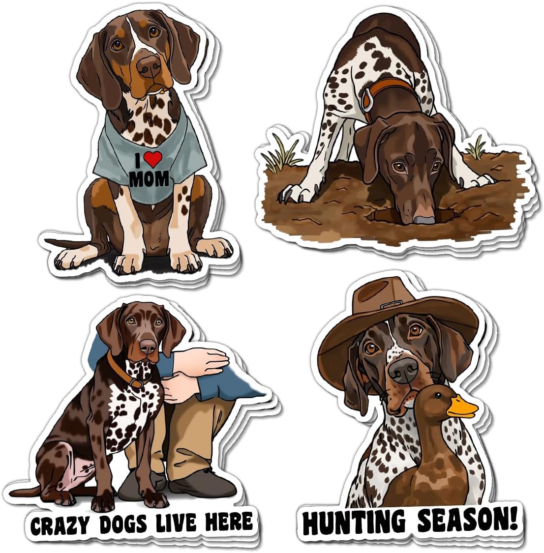 German Shepherd Pointer Dog Sticker