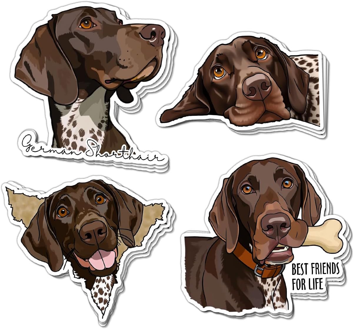 Short Haired Pointer Stickers