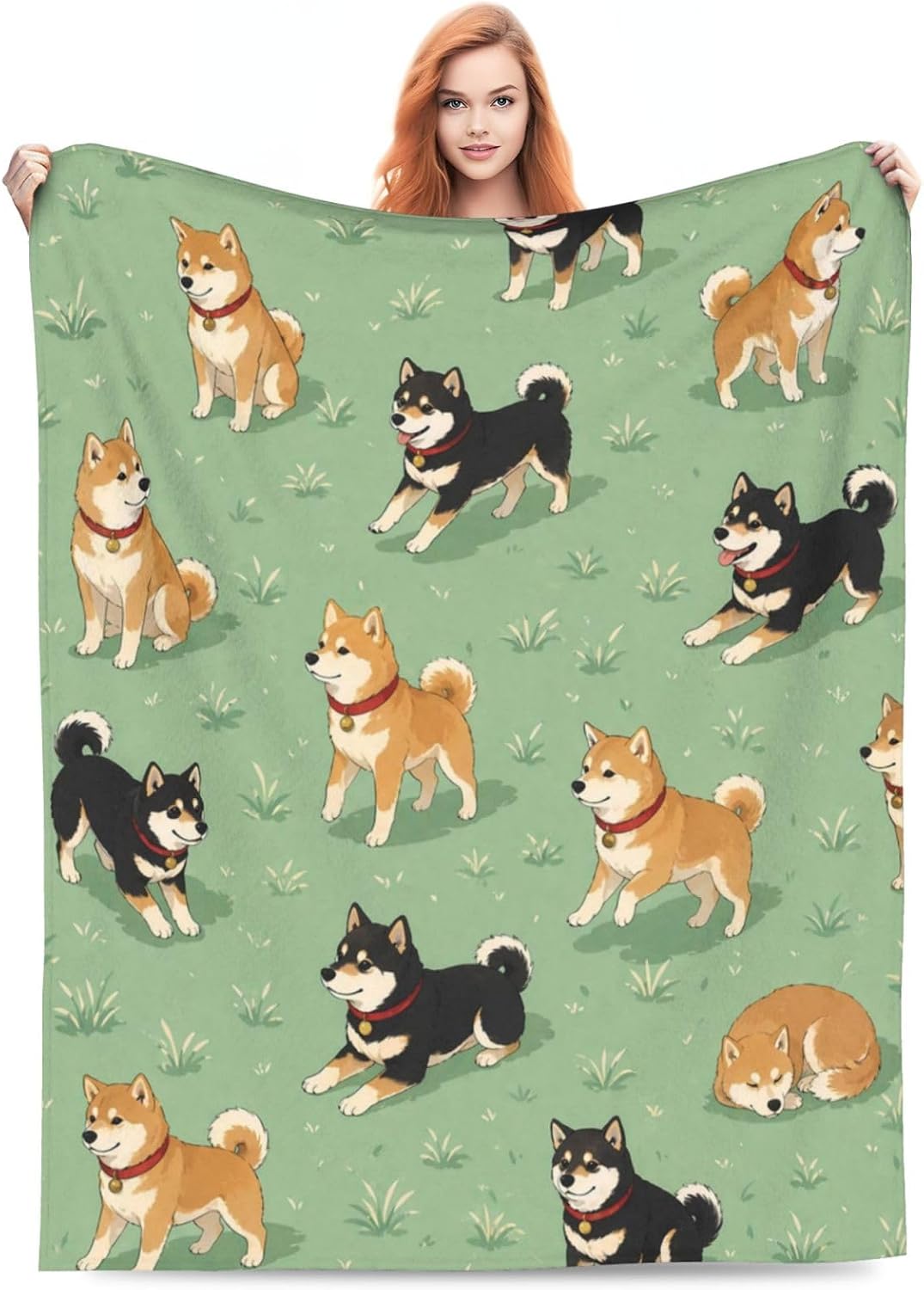 Shiba Inu Dog Throw Blanket