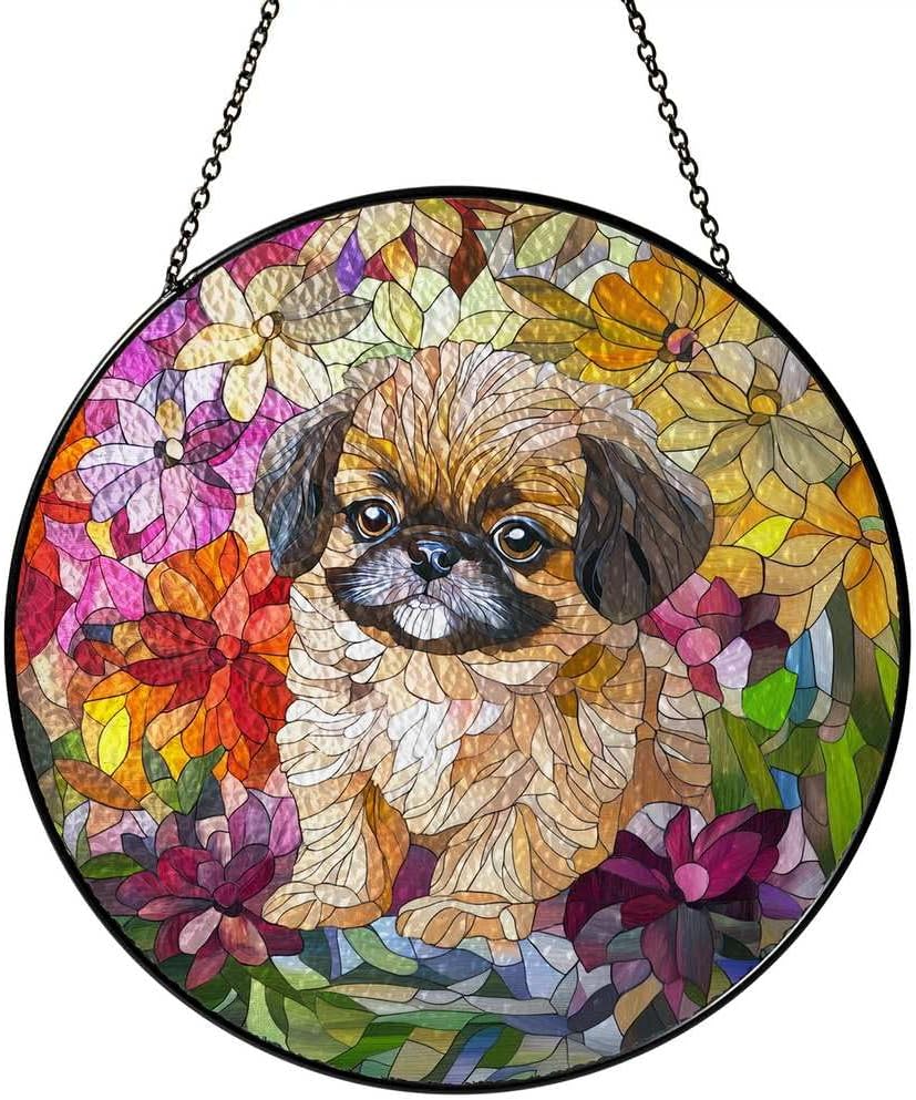 Pekingese Stained Glass Suncatcher