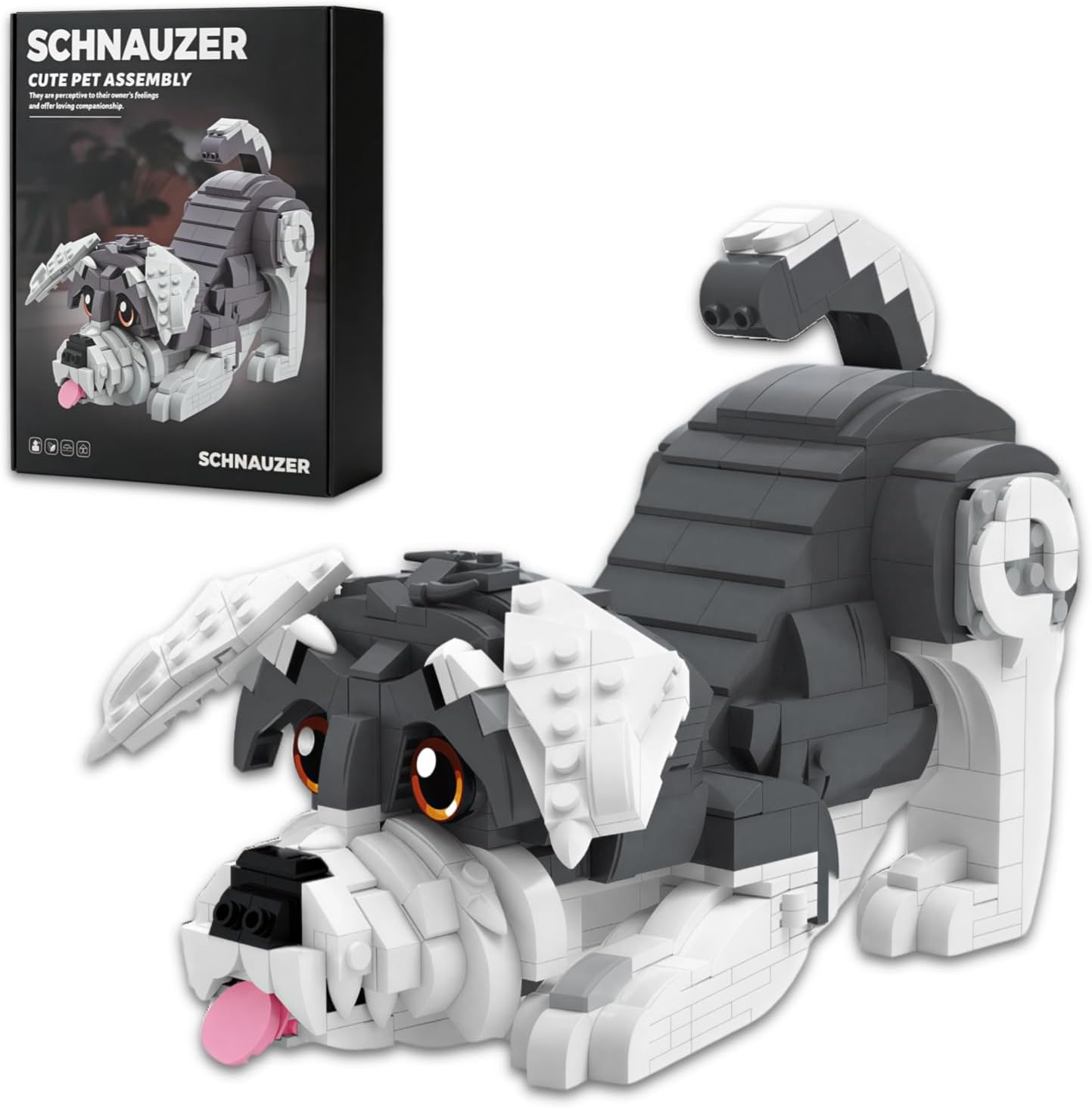 Schnauzer Dog Building Blocks
