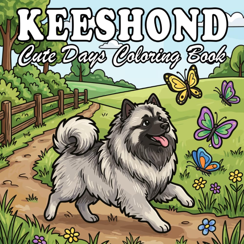 Keeshond Dog Coloring Book