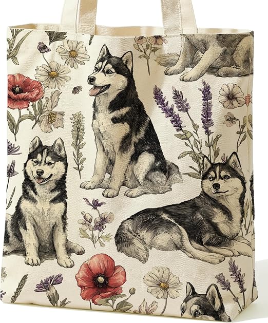 Siberian Husky Dog Tote Bag