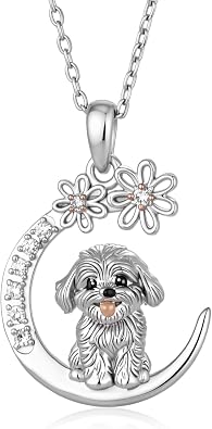 Sterling Silver Maltese Dog Necklace