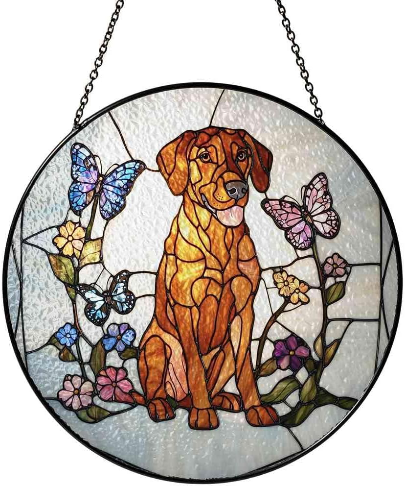 Rhodesian Ridgeback Dog Stained Glass Suncatcher