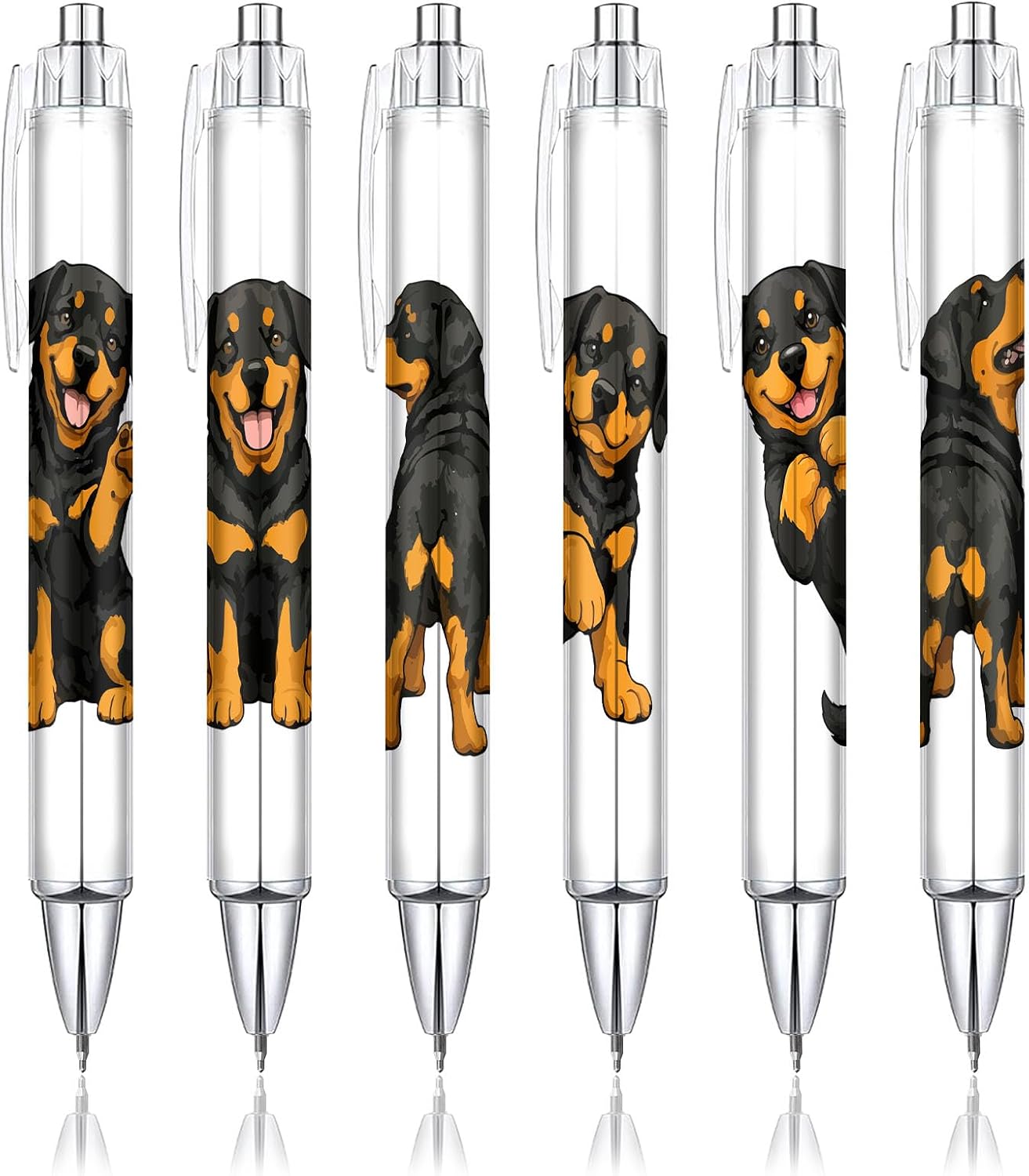 6 Pack of Rottweiler Pens