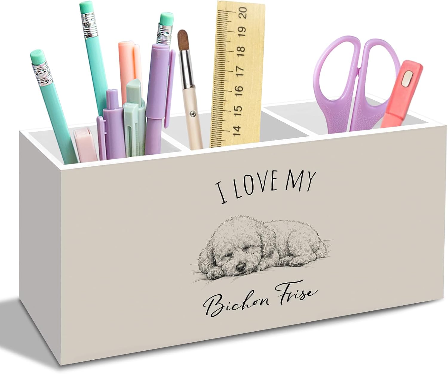 Bichon Frise Dog Gifts Pen Pencil Holder