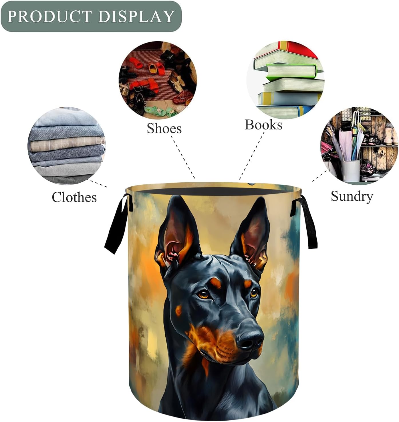Doberman Laundry Basket