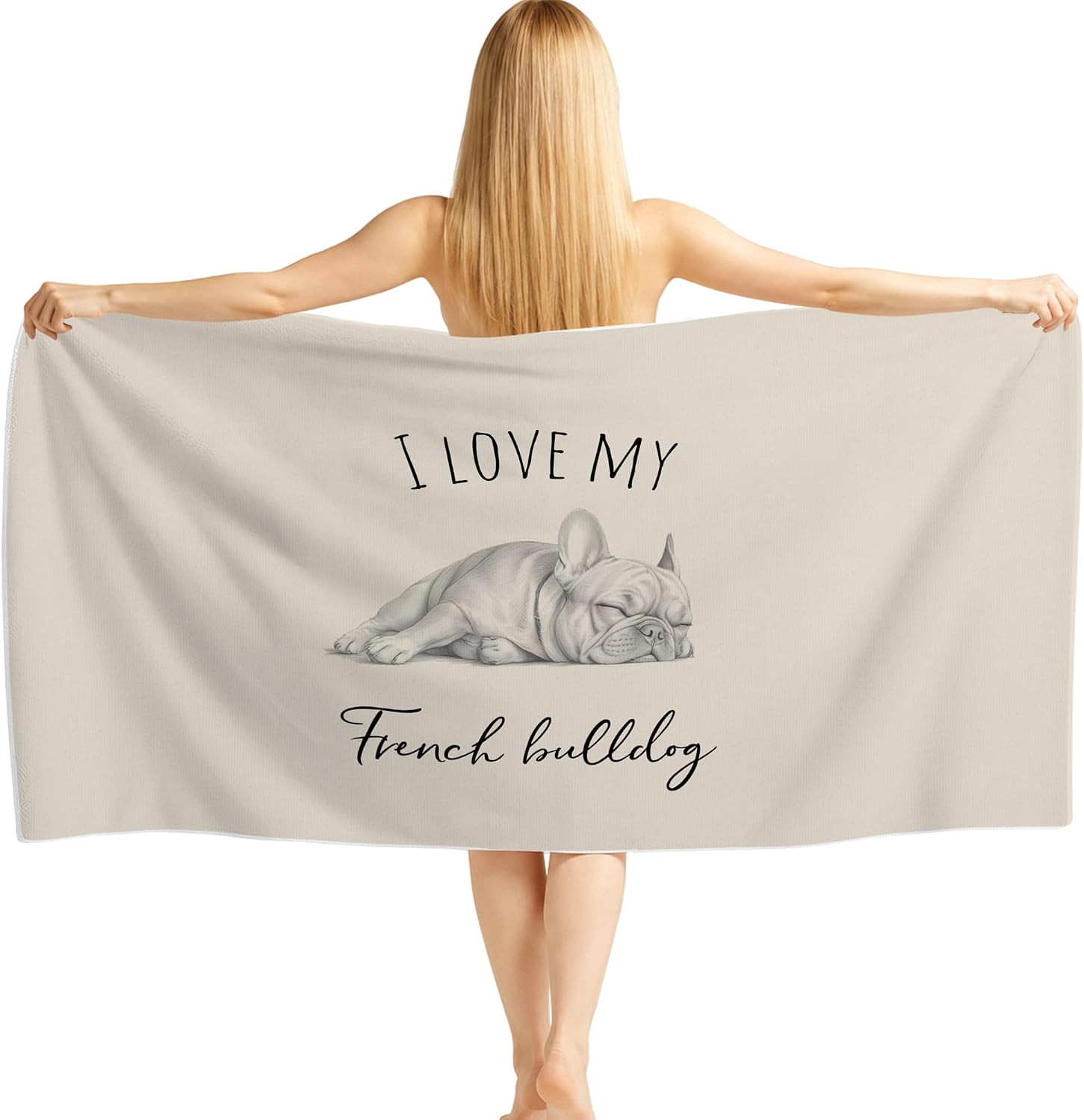 French Bulldog Beach Towel