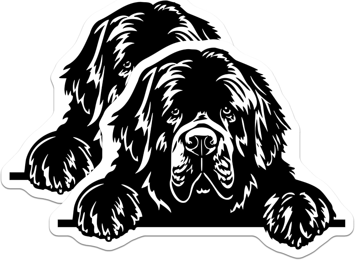 Pair of Newfoundland Dog Magnets