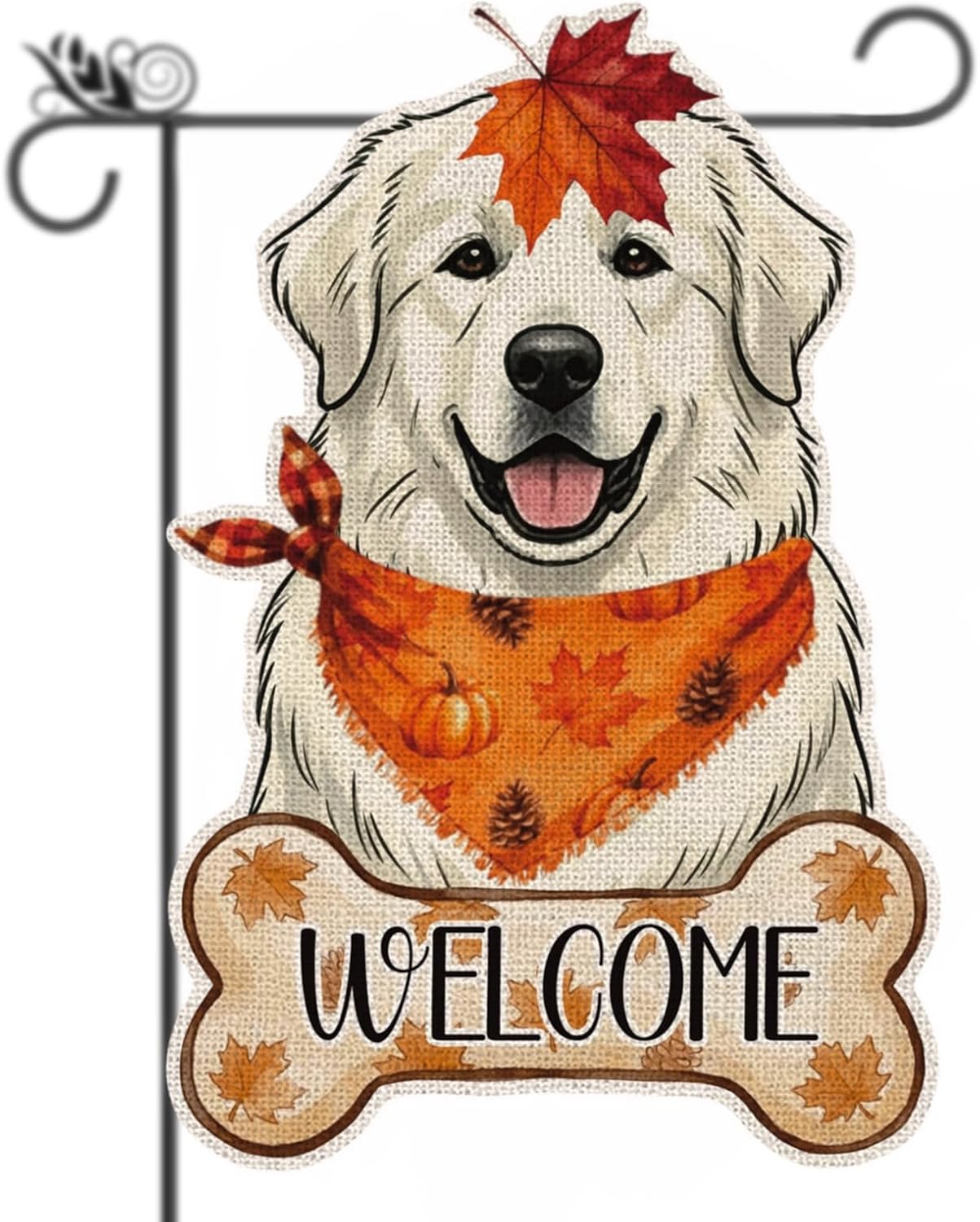 Great Pyrenees Dog Fall Garden Flag