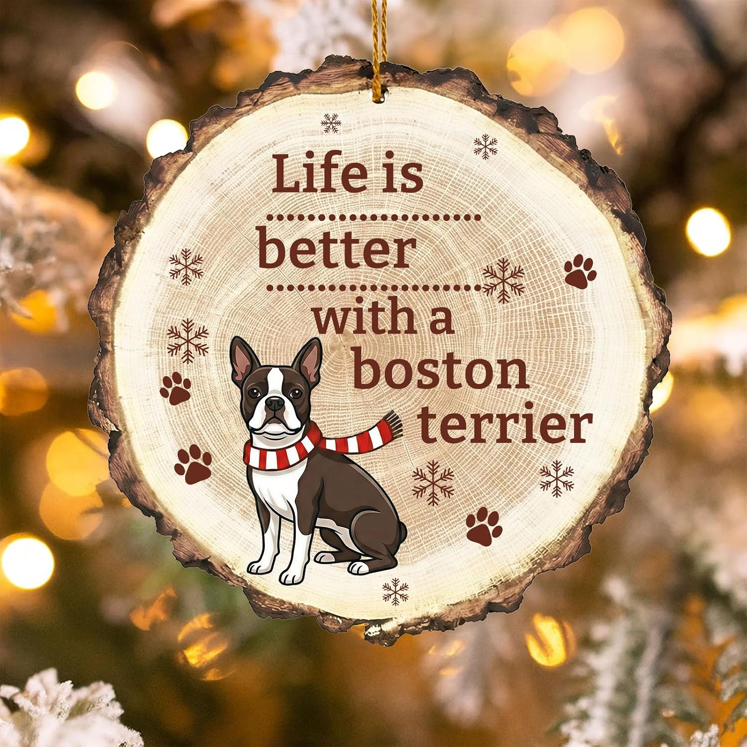 Boston Terrier Dog Ornament