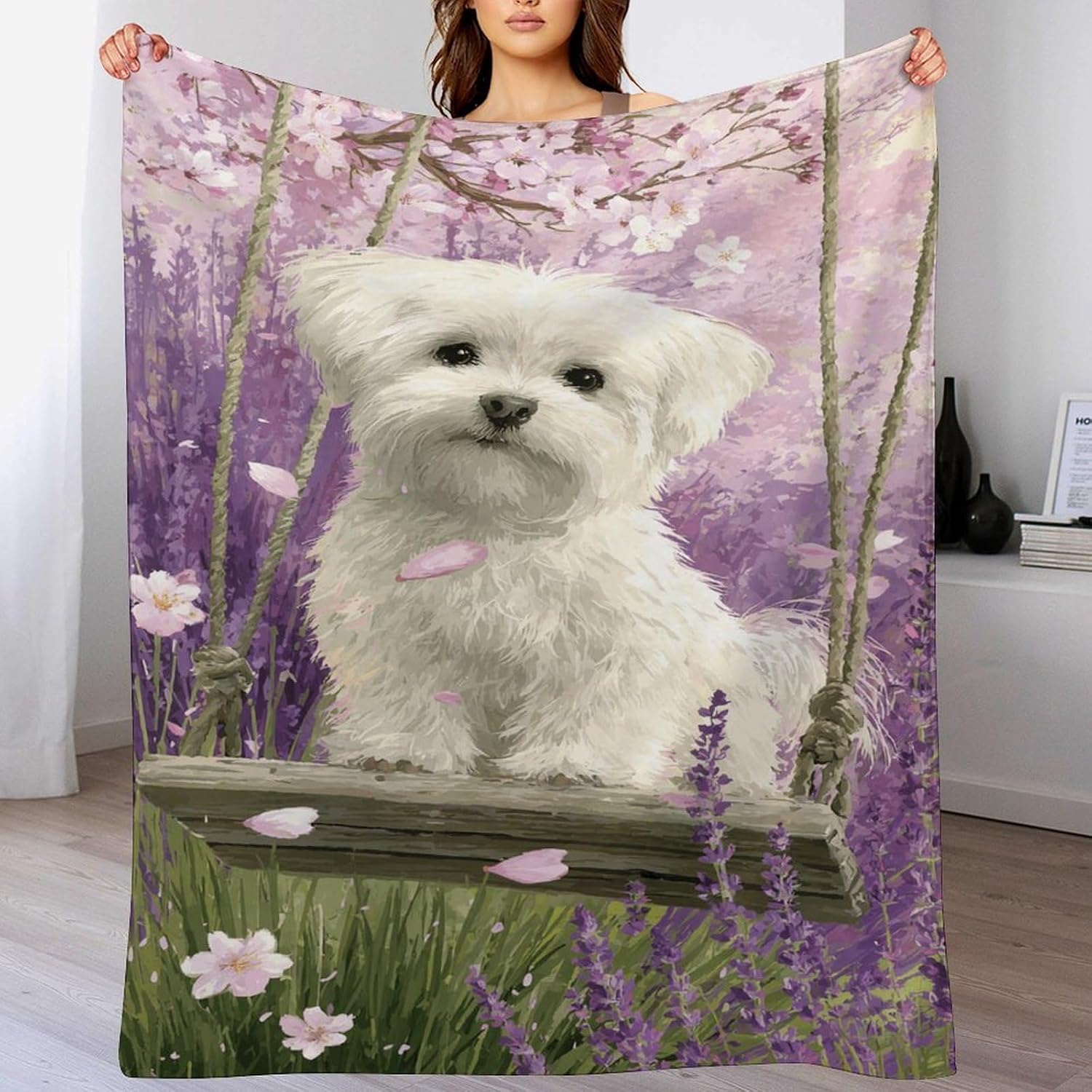 Maltese Flannel Blanket