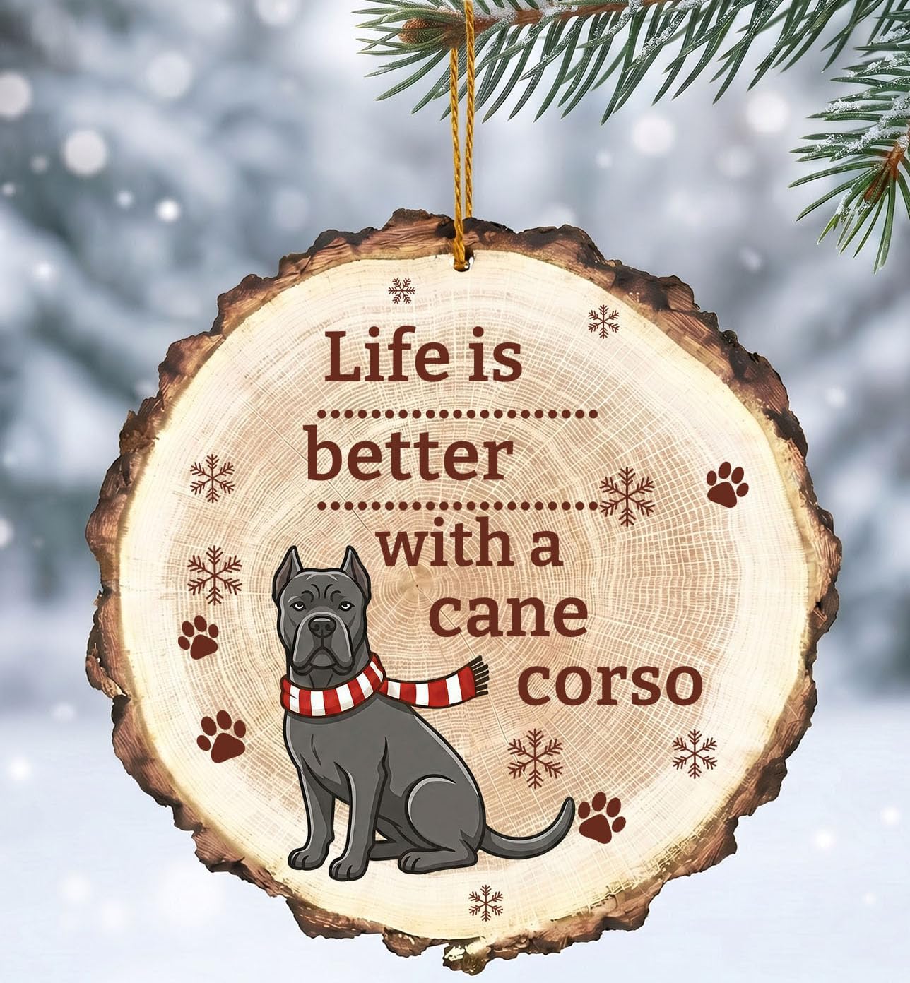 Cane Corso Dog Christmas Ornament