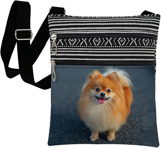 Pomeranian Dog Cross Body Bag