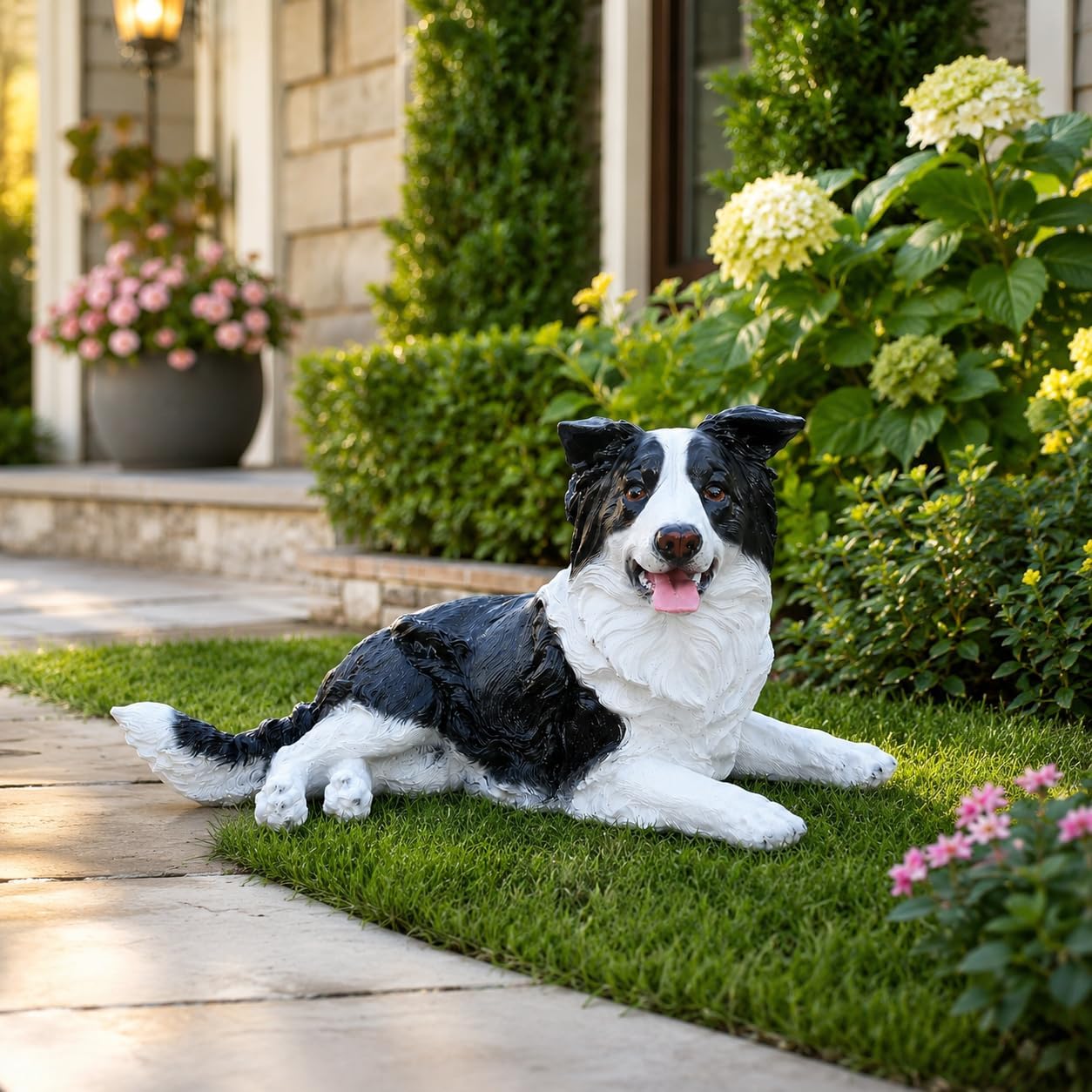 Border Collie Garden Statue
