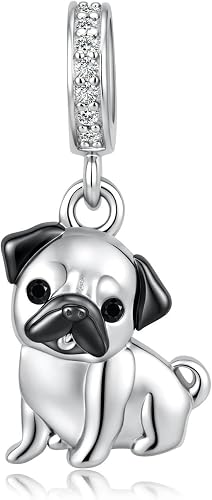 Sterling Silver Pug Charm