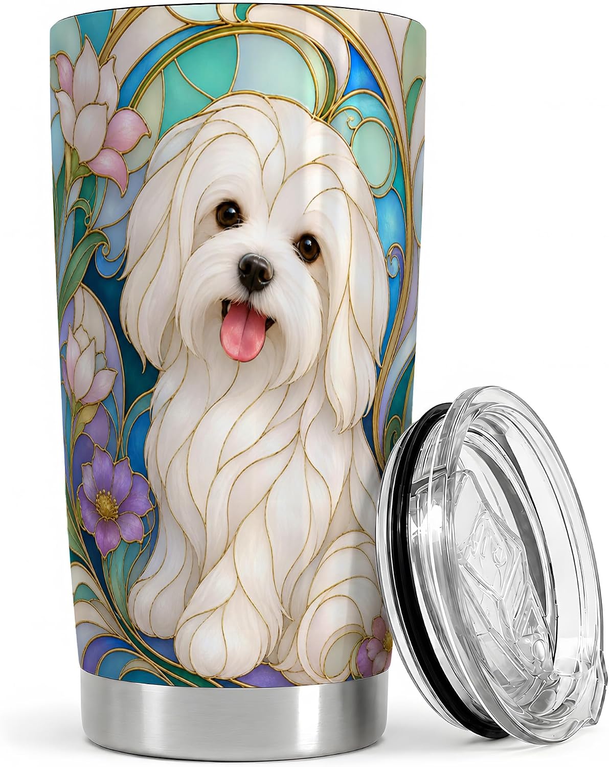 20 oz Maltese Dog Tumbler