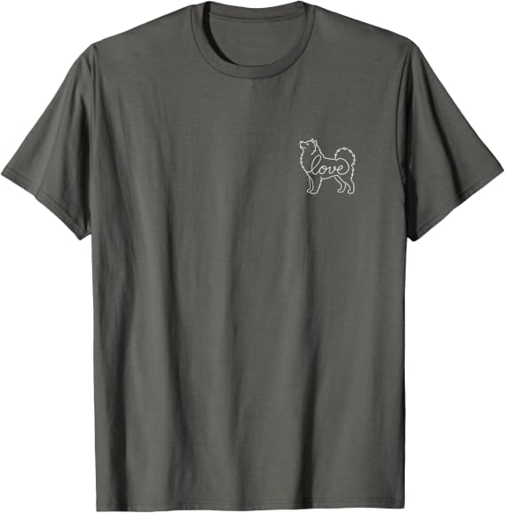 Samoyed Line Art Love Dog T-Shirt