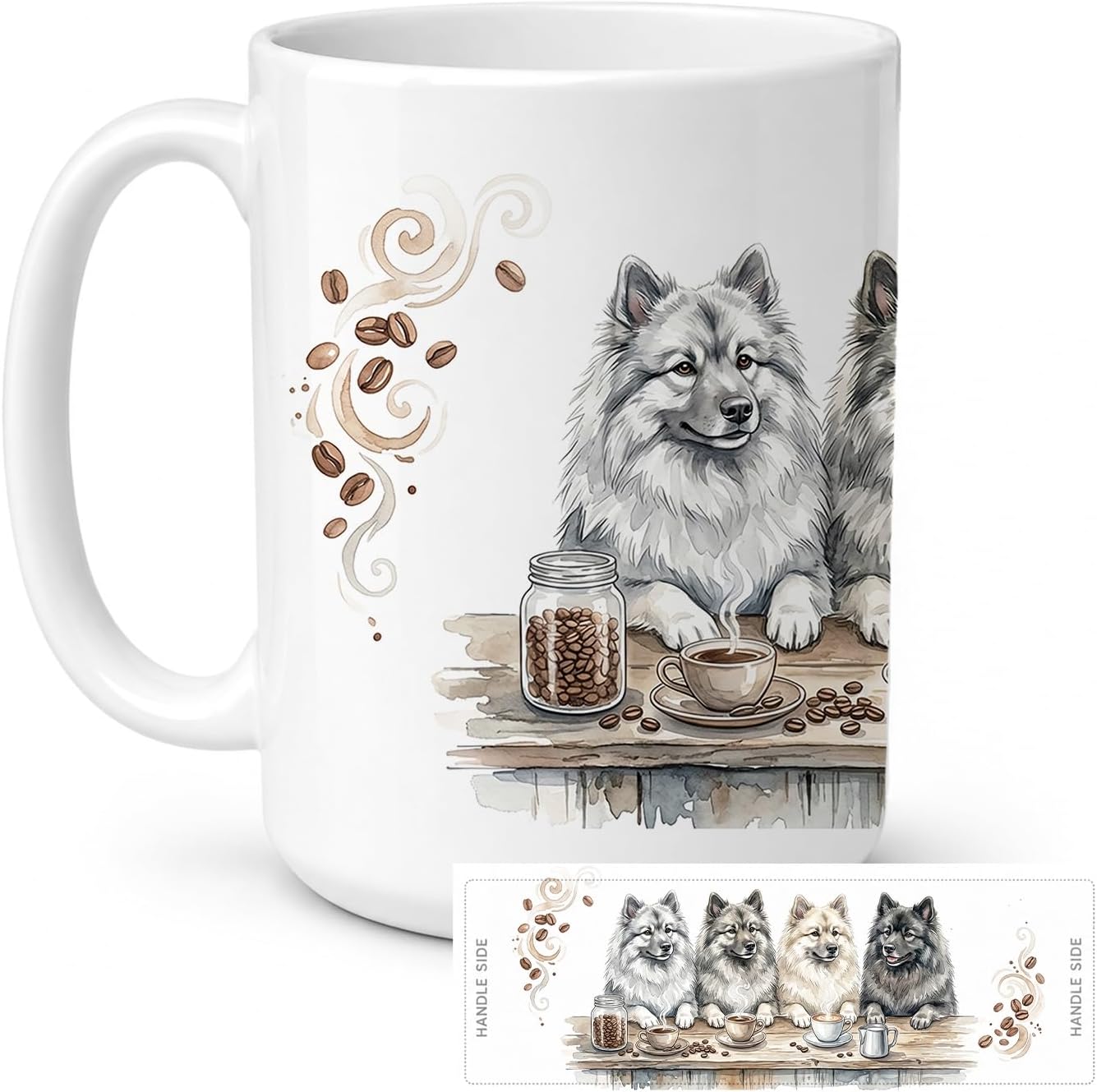 Keeshond Dog Coffee Mug