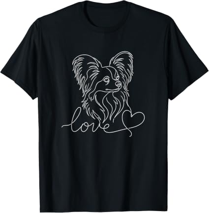 Papillon Love Dog T-Shirt