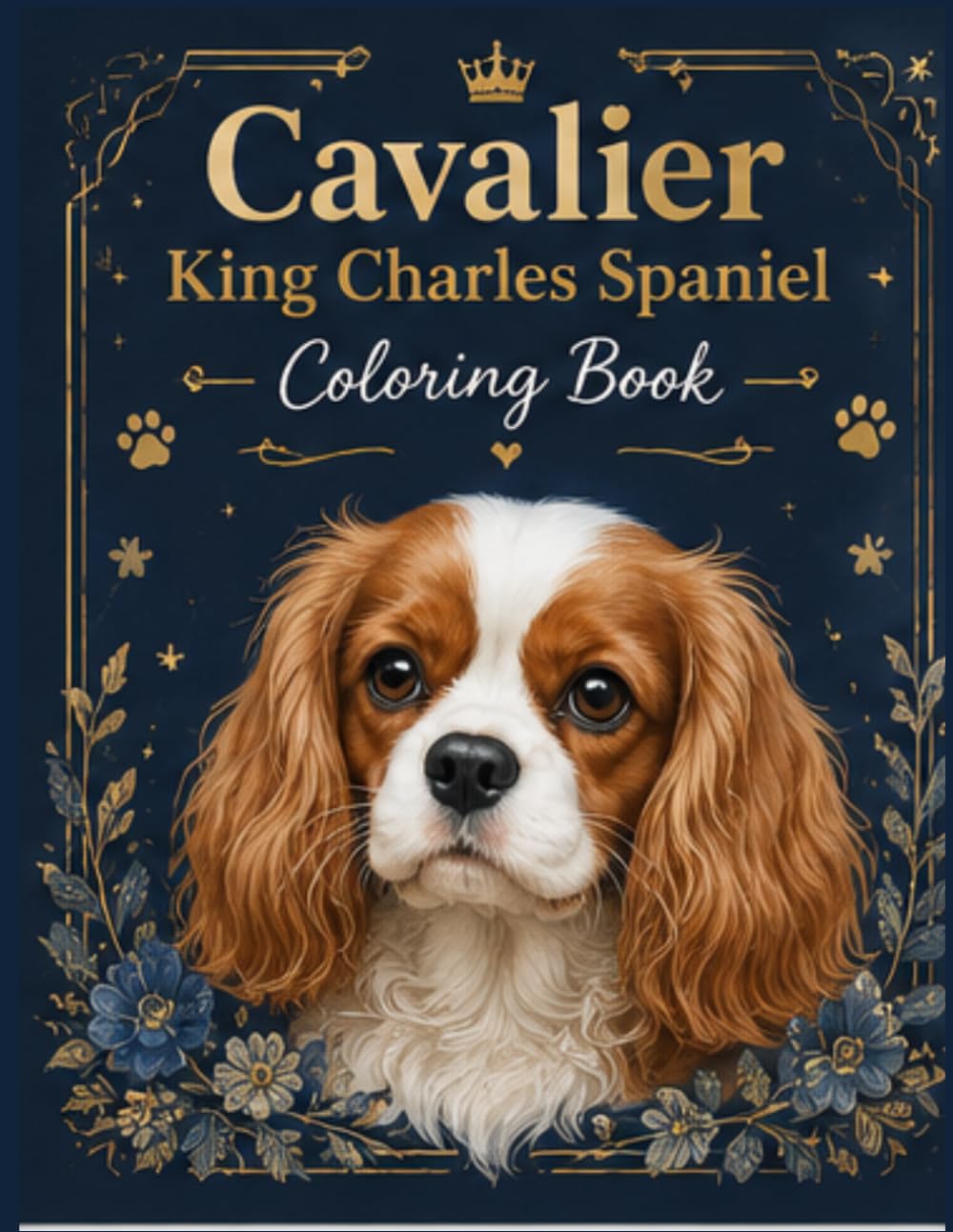 King Charles Cavalier Spaniel Dog Coloring Book