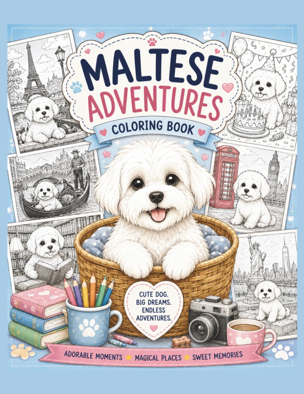 Maltese Dog Coloring Book