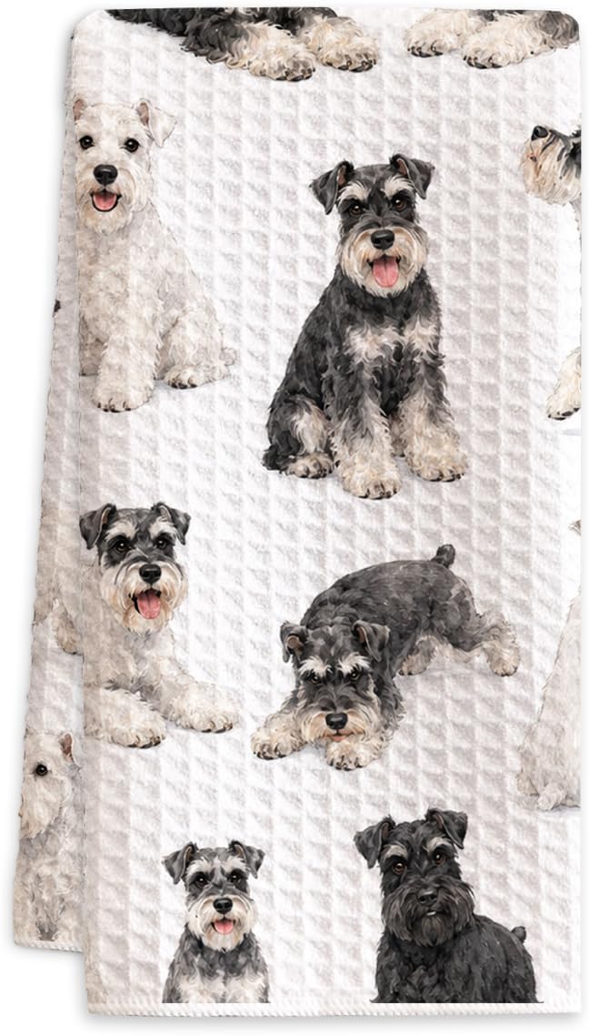 Schnauzer Dog Dish Towels