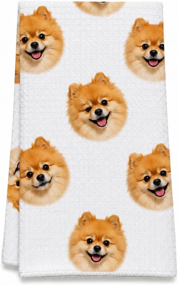 Pomeranian Dog Kitchen Dish Towel