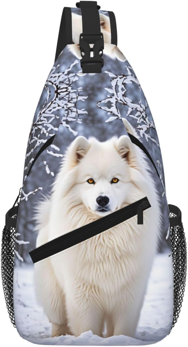 Samoyed Dog Sling Bag