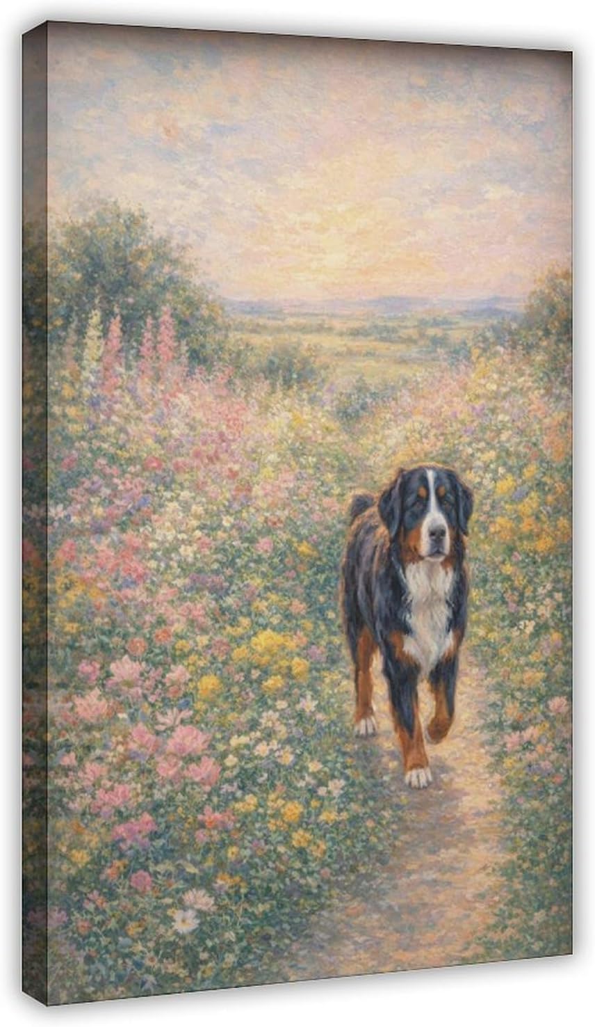 Bernese Mountain Dog Office Poster Canvas Wall Art