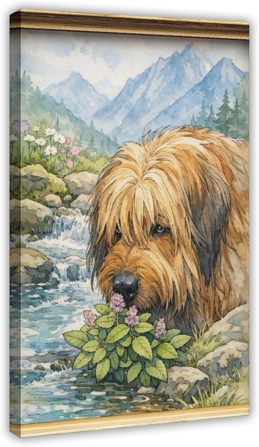 Briard Painted Canvas