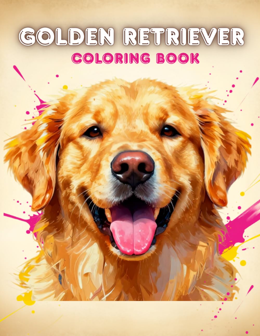 Golden Retriever Dog Coloring Book