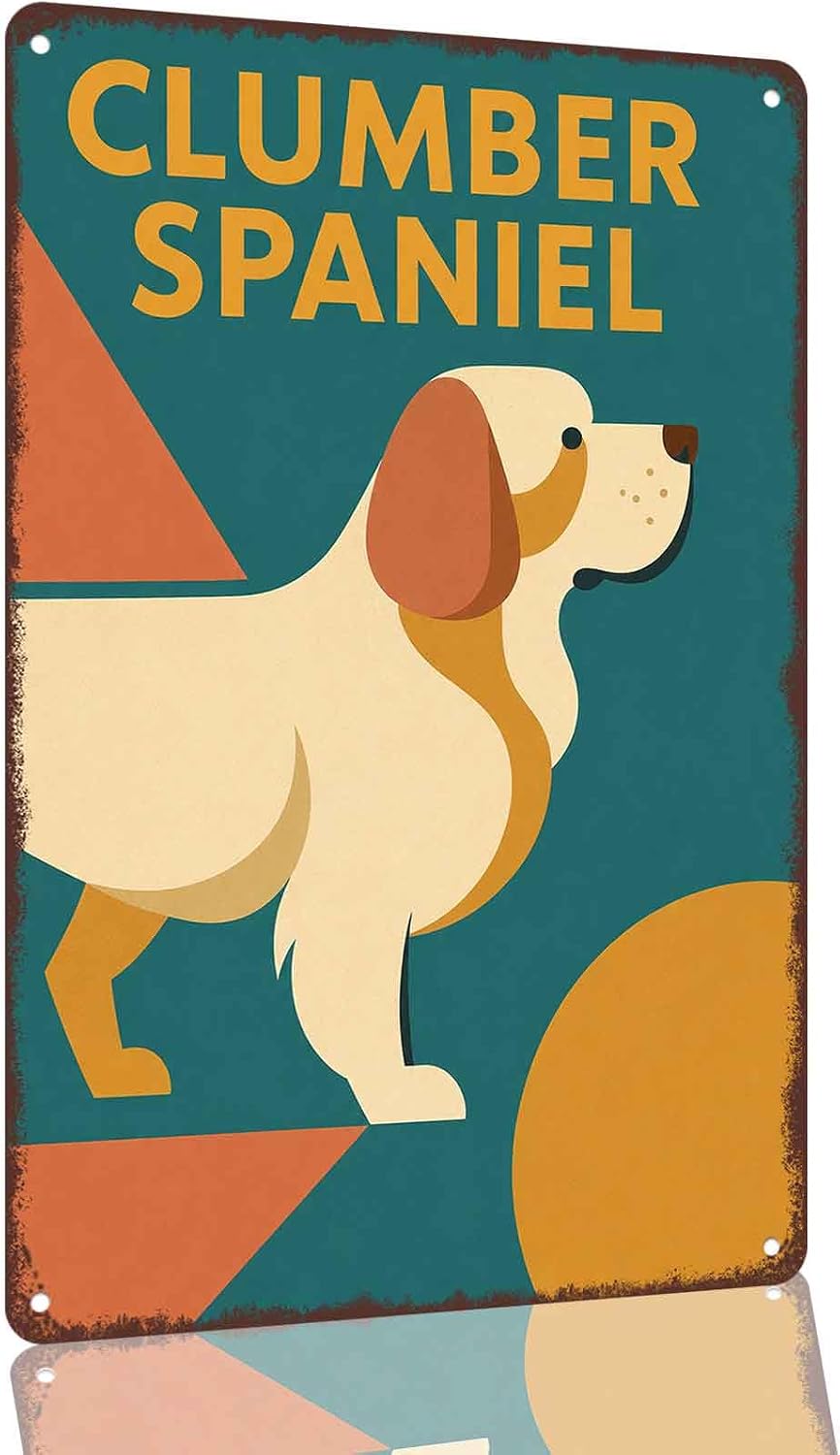 Clumber Spaniel Dog Metal Sign