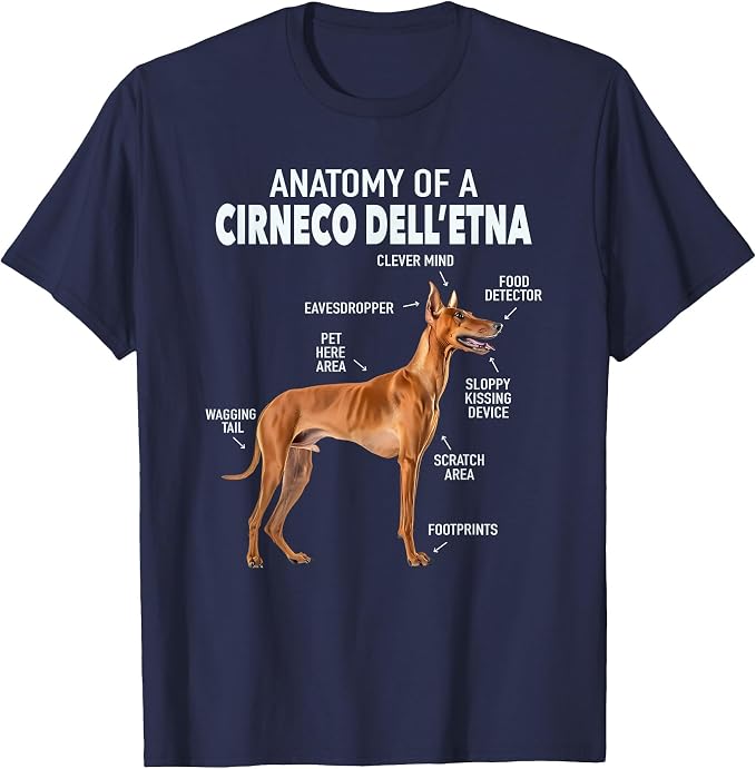 Anatomy of a Cirneco dell’Etna T-Shirt