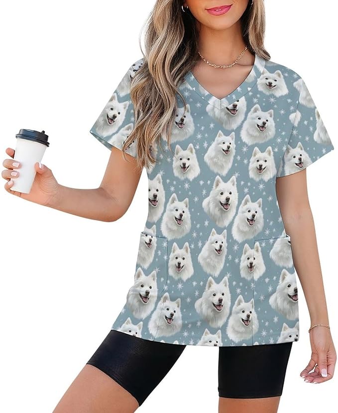 Samoyed Dog Scrubs