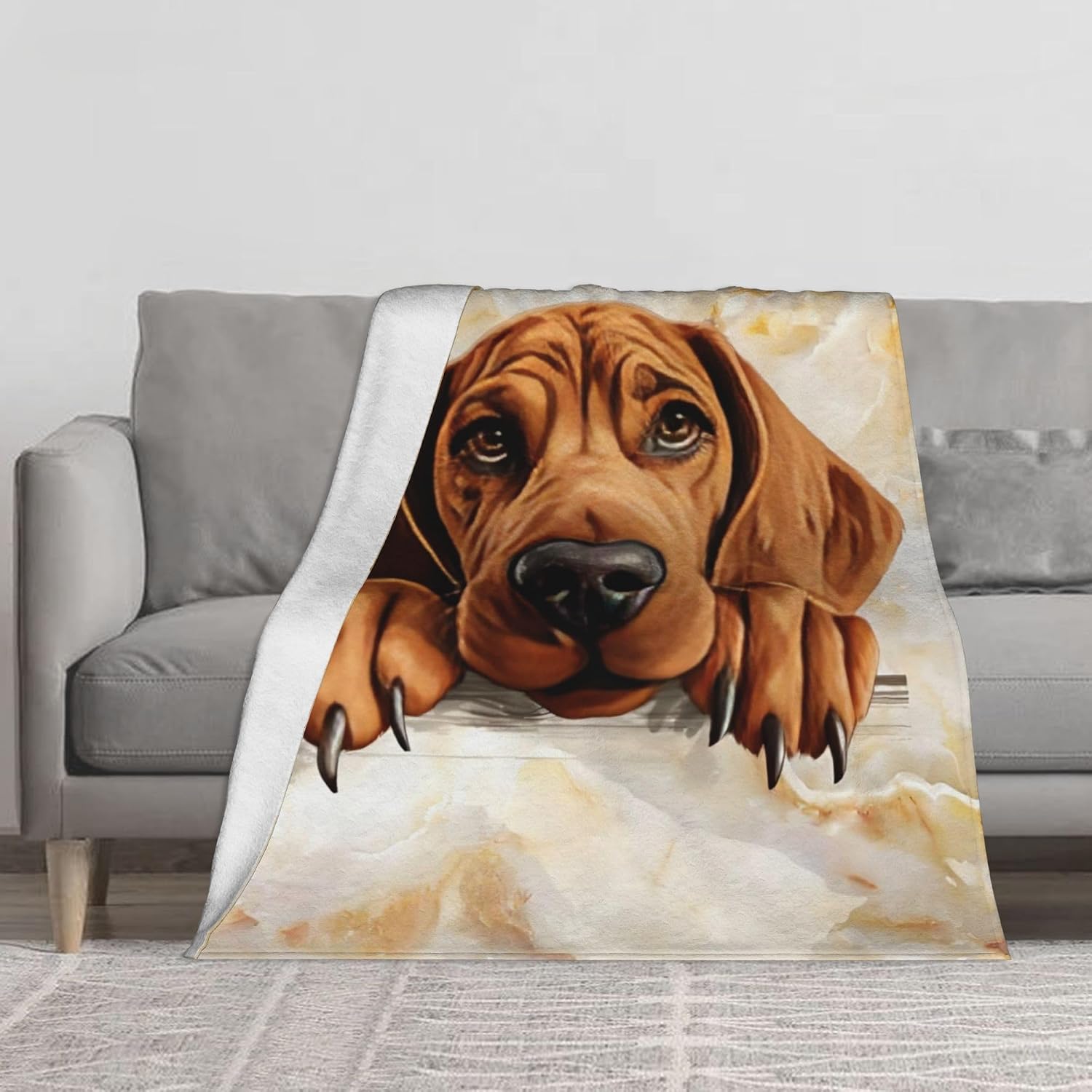 Redbone Coonhound Flannel Blanket