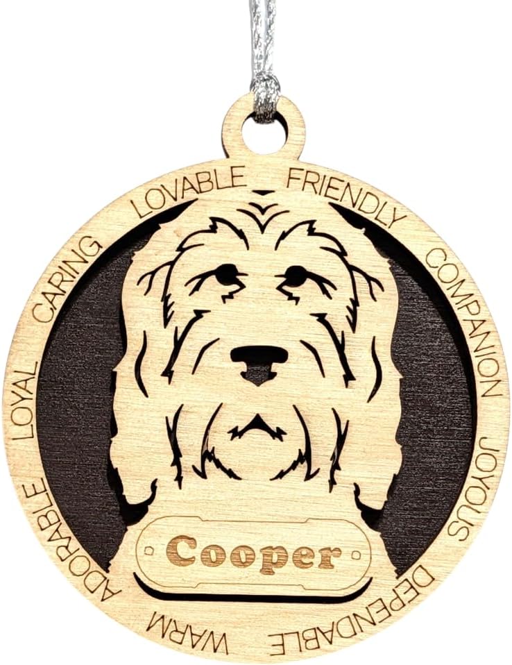 Wooden Otterhound Christmas Ornament