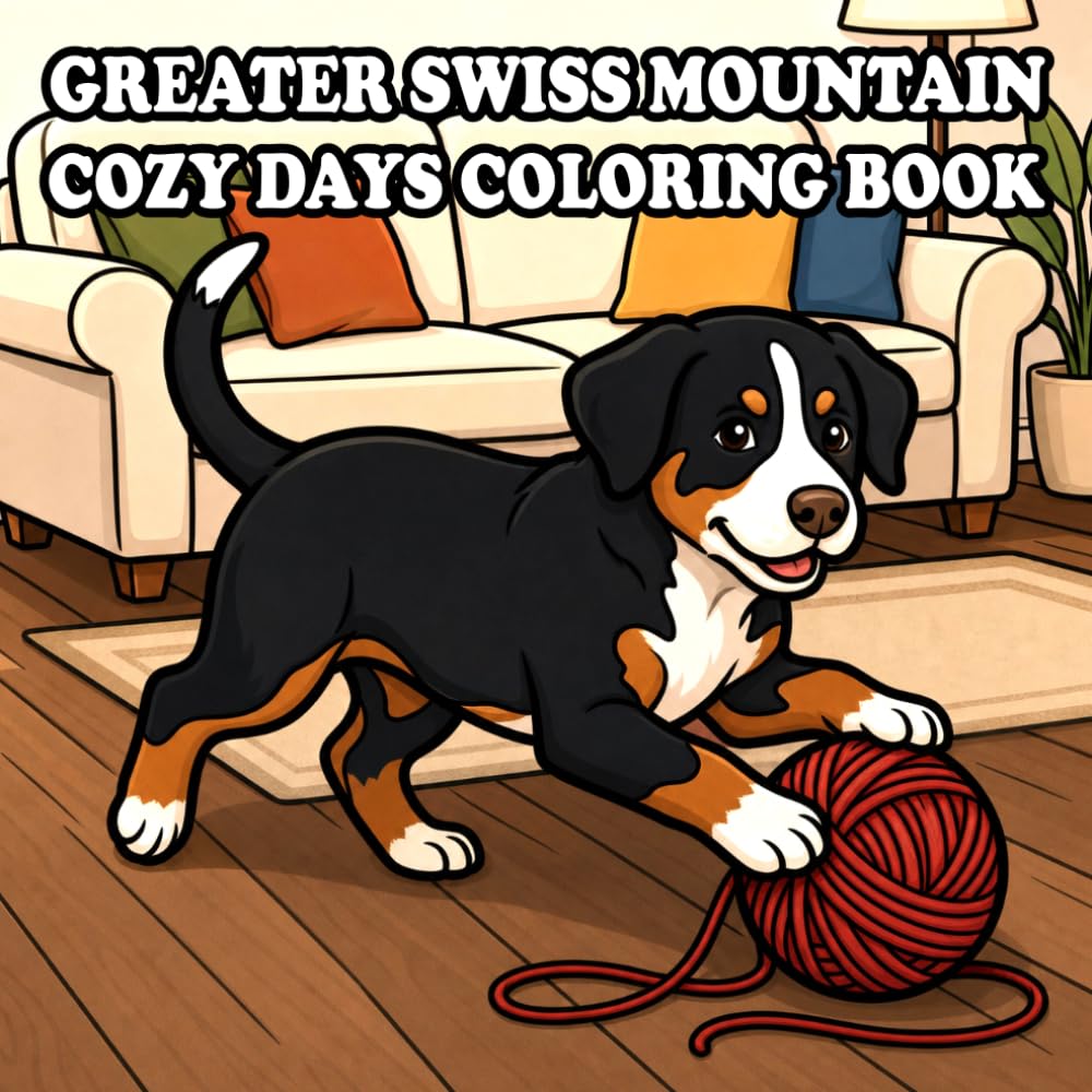 Greater Swiss Mountain Dog Coloring Book