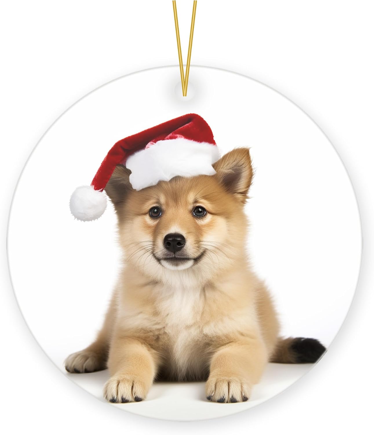 Icelandic Sheepdog Puppy Ceramic Ornament