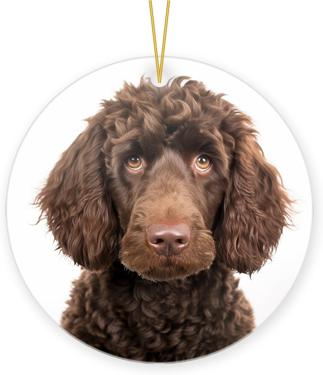 Irish Water Spaniel Dog Ceramic Ornament