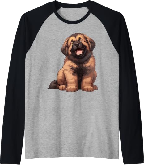 Leonberger Dog Raglan Baseball T-Shirt