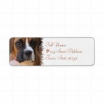 Boxer Dog Return Address Label